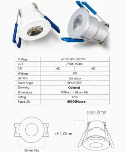 All in One 12PCS Dual Color LED Veranda Spotlight Kit Aluminum 2700K 6500K Switchable Outdoor Recessed Spot Lights