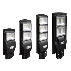 All in One Solar Street Light Commercial LED Outdoor IP65 Waterproof Public Induction Light 300W ABS Plastic