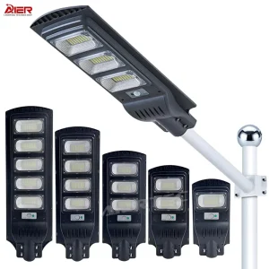 All in One Solar Street Light IP66 Waterproof Radar Motion Sensor Lighting for Road Garden Yard Parking Lot
