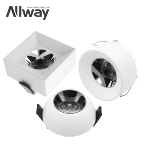 Allway SKD Lighting Housing Minimalist Customize Dimmable Indoor Residential Hotel 7W 12W LED Spotlight Fitting