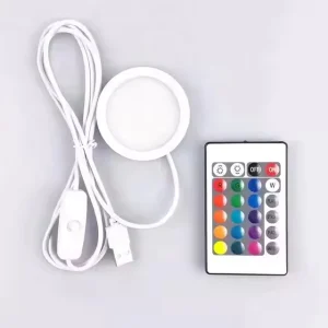 Aluminium LED Cabinet Lights Kit Modern RGB with Remote for BambuLab Printers 5V Input PC Shade Direction Up