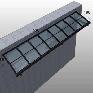 Aluminium Profile Outdoor Polycarbonate Rain Canopy Awning for Window PC Awning Customized