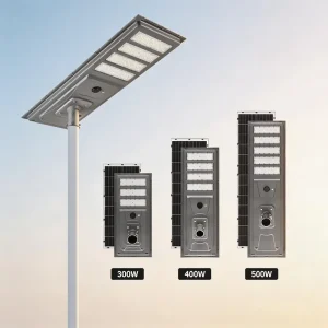 Aluminum 300W 400W 500W Solar Street Light Outdoor High Brightness Solar Light LED All in One Lighting IP65 Road Lamp High Lumen