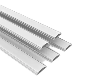Aluminum 6000 Series LED Profile Square Flat Channel Anodized Black Extrusion With Diffuser for 8 10MM Strip Light Home Cabinet