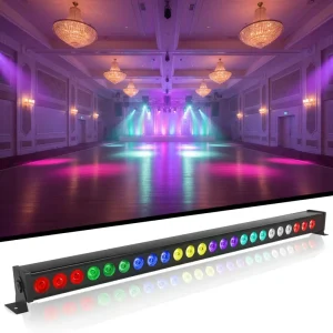 Aluminum Alloy 24 LED RGB Wall Washers with Remote Control IP44 High Brightness Dimmable DMX Control for Warehouse Lighting