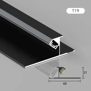 Aluminum Alloy 6000 Series T5 LED Skirting Board Profile for Middle East Market Luxury Interior Projects