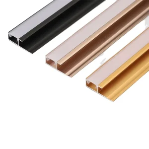 Aluminum Alloy Extrusion Profile for Wine Cabinet Furniture 10mm Metal Side Light Closing Edge Strip Bendable LED