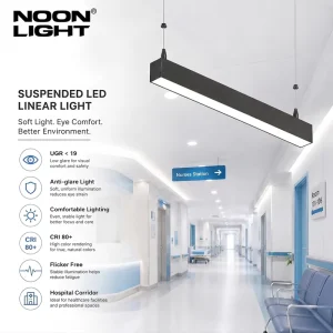 Aluminum Alloy Linear Light with Hassle Free Surface Mounting for Concrete Ceilings and Retrofit Projects