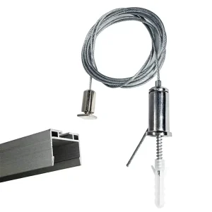 Aluminum Alloy Suspended Ceiling Hanger Track System Steel Cable Ceiling Grid Component for Acoustic Panels