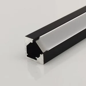 Aluminum Anodizing T5 LED Corner Lamp Profile W10xh10mm Oblique Luminous Mounted Cabinet Wardrobe Decoration 14mm