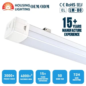 Aluminum Batten LED Light 6500K 60W 2CCT Waterproof LED Induction Tri-proof Light 6000 Lumen 150cm 120cm LED Tri-proof Light