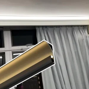 Aluminum Crown Molding LED Lighting Profile for 8mm Strip Cuttable LED Channel Diffuser for Drywall Ceiling Lighting 1-30m