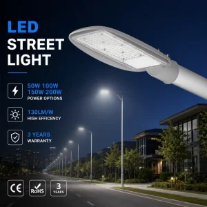 Aluminum DOB LED Street Lamp 50W 100W 150W 200W Commercial Outdoor Highway Road Parking Lot Lighting