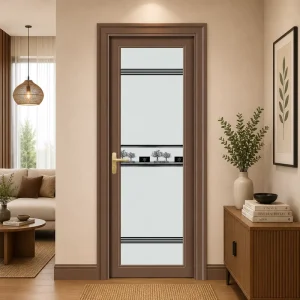 Aluminum Frame Bathroom Door With Waterproof Technology for Hospitality Industry Projects