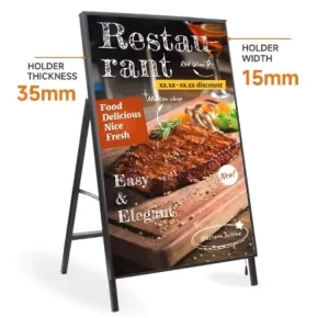 Aluminum Frame High Brightness Decorative Indoor Outdoor LED Light Box Floor Standing Poster Display for Shop Advertising