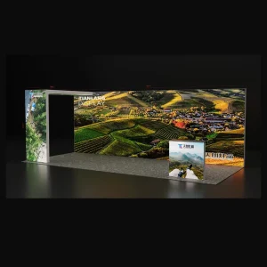 Aluminum Frame LED Backlit Decorative Double-Sided Fabric Light Box Banner Stand with Simple Assembly