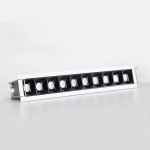 Aluminum Frame LED Recessed Linear Light Anti Glare Grille Downlight Mini Wall Washer 2W 30W Spotlight for Office