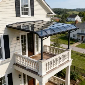 Aluminum Frame Polycarbonate Endurance Board Outdoor Balcony Rain Canopy Patio Awning with Rainproof Canopy