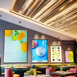Aluminum Frame Rectangle LED Slim High Brightness Indoor Advertising Light Box for Restaurant