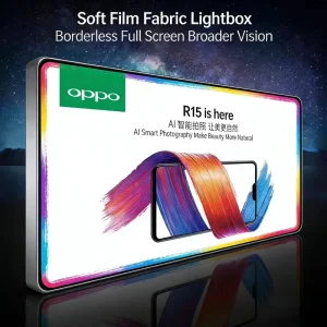 Aluminum Frame SEG Fabric LED Lightbox Pop Up Foldable Hanging Rectangle Light Box