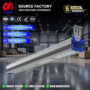 Aluminum Gymnasium Exhibition Hall Storehouse AC 50W 60W 75W 100W 150W 200W 250W SMD Linear LED Highbay Light