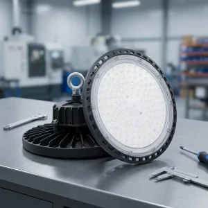 Aluminum Housing Industrial Ceiling Light 6500K Color Temperature 100 Lm/W Efficiency for Warehouse Workshop Lighting