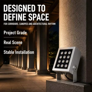 Aluminum Housing RGBW LED Outdoor Spotlight 24W 36W IP66 Landscape Building Column Exterior Wall Flood Light for Canopy