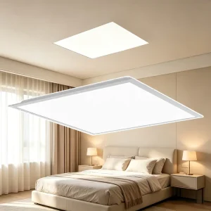 Aluminum IP20 Blu Mesh Zigbee Motion Radar Industrial LED Panel Light 120Degree 0-10VDC Dimming 5000K Exhibition Lighting