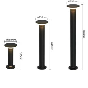 Aluminum LED Landscape Bollard Road Street Post Garden Lights Outdoor Decor Lamp Pathway Lawn Lamp