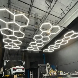 Aluminum LED Light Waterproof Garage Ceiling Lighting with Hexagonal Design 6500K Brightness for Workshops China Factory