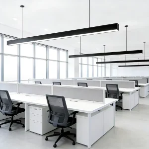 Aluminum LED Linear Light Surface Mount Suspended Pendant Light for Office Commercial Indoor Lighting