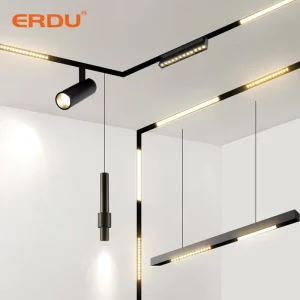 Aluminum LED Magnetic Track Light Spotlight Shop European Commercial Magnet Track Lights