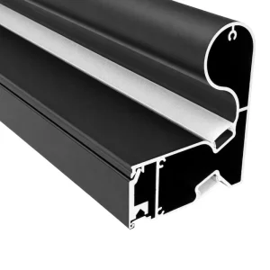 Aluminum LED Profile 6000 Series Anodized Black Curved Extrusion Channel With Diffuser Slot for Strip Light Home OEM