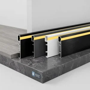 Aluminum LED Skirting Board Wall Baseboard Trim Metal LED Light Strip Profile for Interior Decoration 6cm 8cm 10cm 12cm 15cm