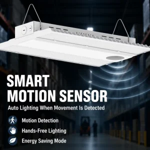 Aluminum Profile Lighting Microwave Sensor Remote Control 100W Industrial Linear High Bay Lights for Warehouse Workshop Factory