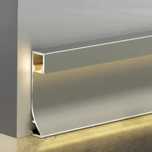 Aluminum Skirting Profile Alloy Powder coated Linear LED Floor Light Channel Accessories for Modern Home Decoration