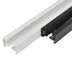 Aluminum Square LED Track Rail 3 Circuit Invisible Grille System for Commercial Indoor Ceiling Lighting