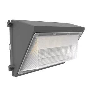 Aluminum Square Tempered Glass Diffuser Ra70 5 Year Warranty LED Wall Pack Light WK04 Series Half Cut Waterproof Dimmable