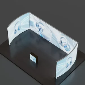 Aluminum Trade Show Light Box Booth with Shelf High Brightness LED Easy Quick Installation for Commercial Displays