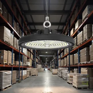 Aluminum for Warehouse Workshop Ceiling Light 150W IP65 Waterproof UFO High Bay Light with Sensor Control and 5-Year Warranty
