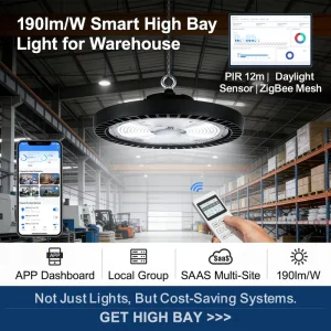 Amelech Scheduling Smart ZigBee 3.0 for Light System with UFO for High Bay Light IP65 for Werkstatt Lampe