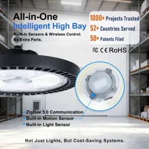Amelech Stadium Warehouse Led Lighting with Smart Energy saving High Bay Light IP65 Workshop Bay Lamp Solution