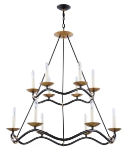 American Art Decorative Ceiling Pendant Lamp Chandelier Copper Candle Bulbs LED Dimmable Indoor Lighting E12 Base 5 Year