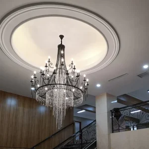 American Duplex Chandelier Villa Hall Staircase Chandelier Wedding Crystal Pendant Light
