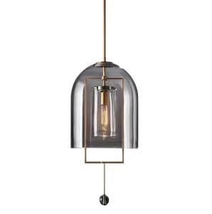 American Minimalist Gold Copper LED Pendant Light Chandelier Middle Size Dimmable High CRI 90 360 Beam Angle Glass Shade 2 Year