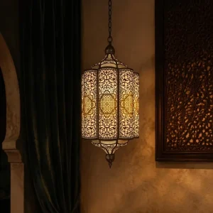 American Retro Modern Creative Copper Hollow LED Pendant Chandelier Middle Size for Home Restaurant