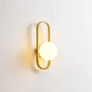 American Simple Background Wall LED Lights Corridor Aisle Mirror Front Lamp Magic Bean Glass Ball Bedroom Bedside Wall Lamp