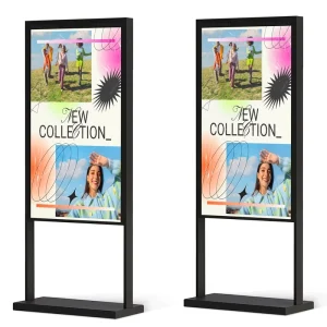 Android 55 Inch 2500nits High Brightness Window Display Double Sided Digital Signage Sunlight Readable Advertising Player