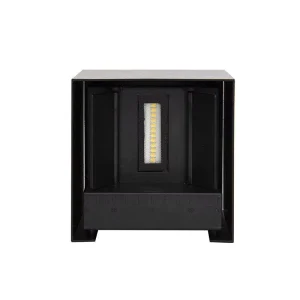 Anti Glare Black Square 3W up Down LED Wall Sconce for Commercial Building Outdoor Facade Garden Landscape Lighting Solution
