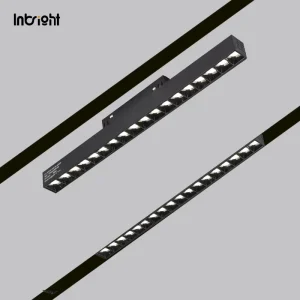 Anti Glare Commercial Lighting DALI Dimmable 48V Magnetic Track Grille Light LED Louver Linear Light